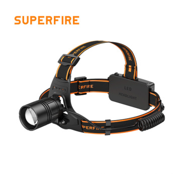 SUPERFIRE zoom focus headlamp CREE XPG high power adjustable rechargeable camping head light riding running led headlamps